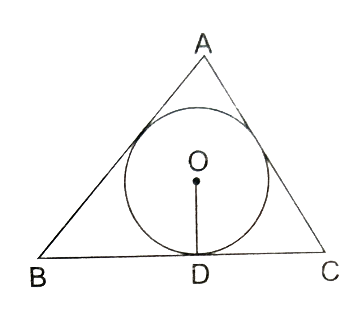 In the given figure, a triangle ABC is drawn to circumscribe a circle of radius 2cm such that the segments BD and DC into which BC is divided by the point of contact D, are of lengths 4cm and 3cm respectively. If the area of DeltaABC=21cm^(2) then find the lengths of sides AB and AC.