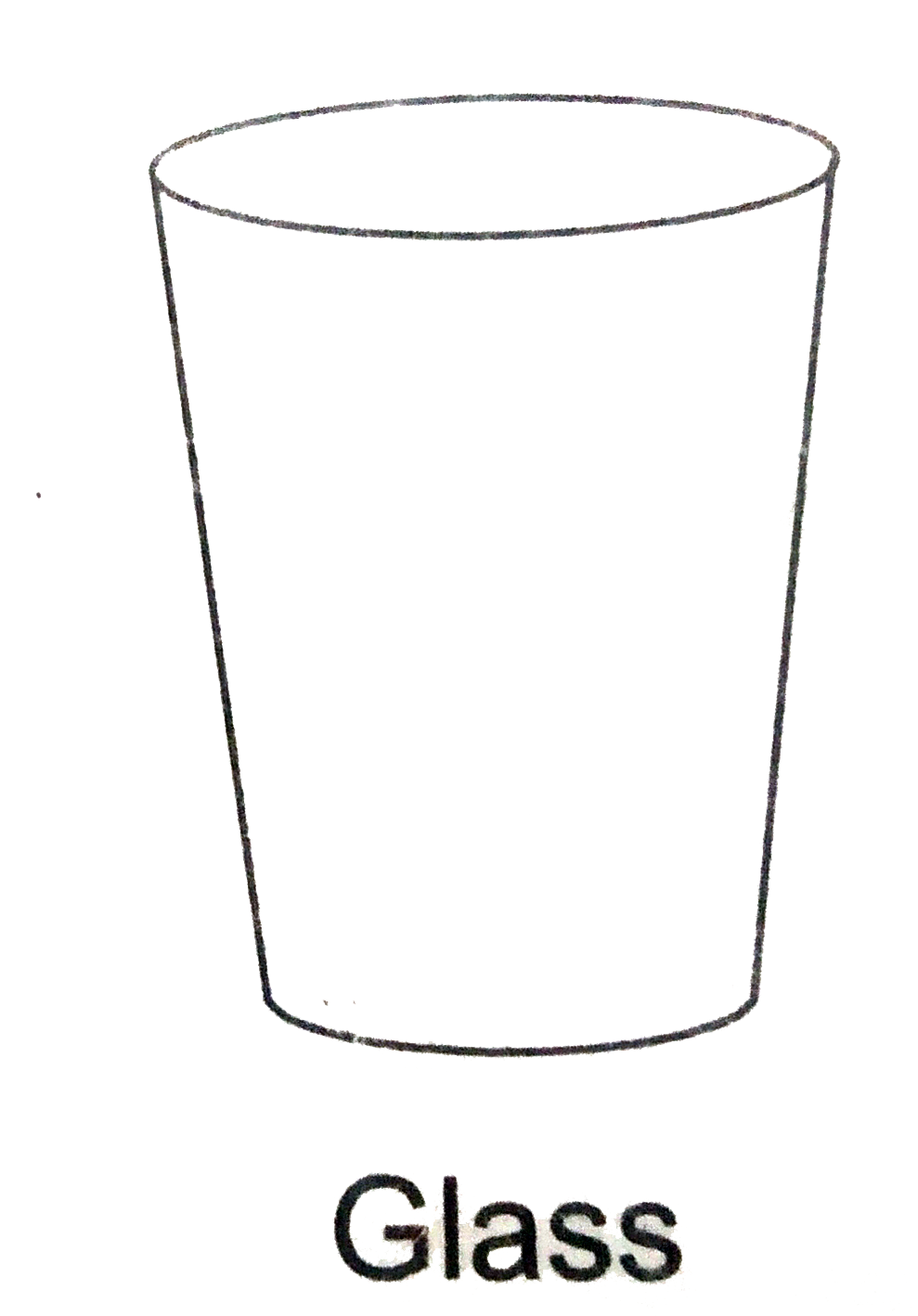 The shape of a glass (tumbler) is usually in the form of