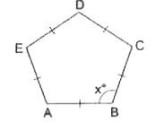 Find the angle measure x in the given figure.