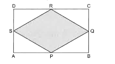 In the given figure, ABCD is a rectangle in which AB = 40 cm and BC = 25 cm. If P. Q, R, S be the midpoints of AB, BC, CD and DA respectively, find the area of the shaded region.