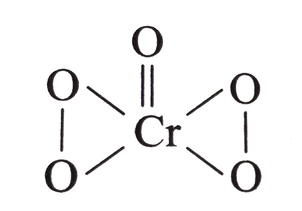 Compound  CrO5 has structure as shown    ltbtgt The oxidation number fo Cr in the above compound is .