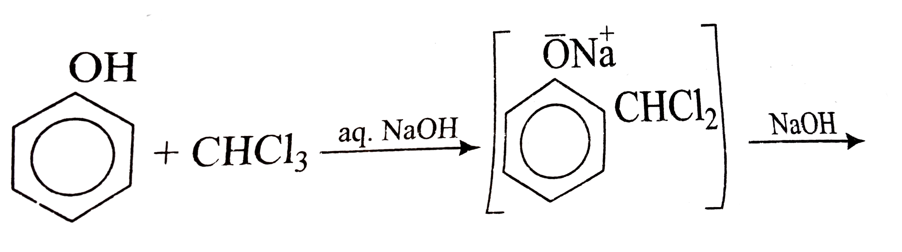 When phenol is heated with CHCl(3) and alcoholic KOH, salicylaldehyde