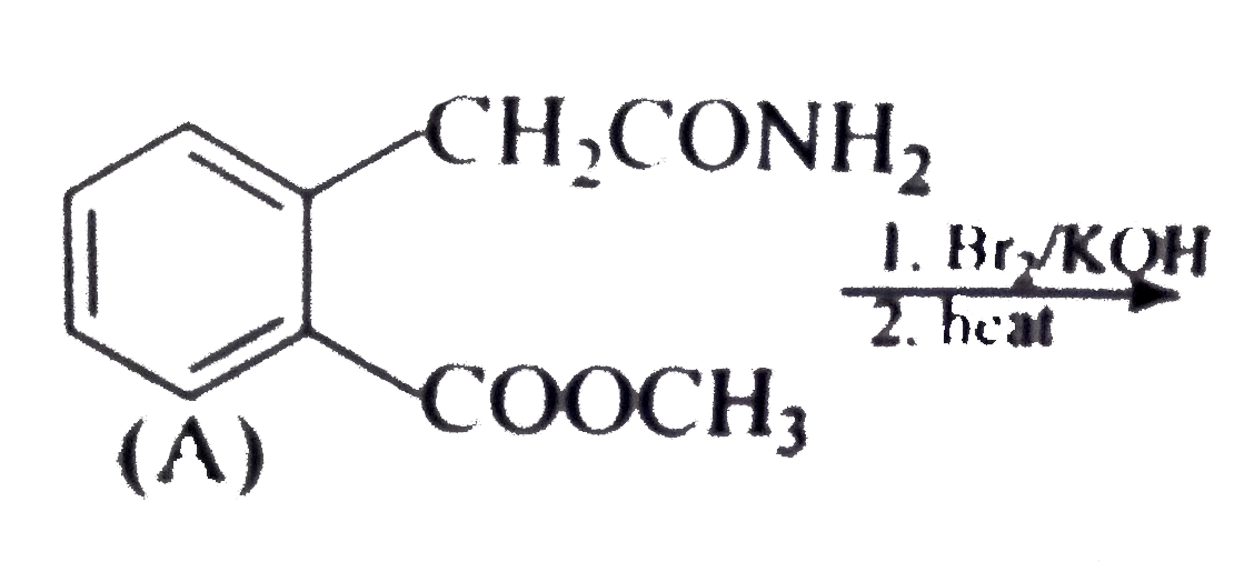 The following sequence of reactions on A gives