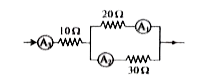 नीचे प्रदर्शित चित्र में यदि अमीटर A1  में पाठ्यांक 2.4A हो तो A2  और A3  में पाठ्यांक का मान होगा? (अमीटरों के प्रतिरोधों को नगण्य मानते हुए)-