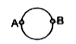 एक 12Omega m^(-1)  प्रतिरोध का तार 10 cm त्रिज्या के पूर्ण वृत्त में मोडा गया है। व्यासतः विपरीत बिन्दु A तथा B के मध्य प्रतिरोध होगा।