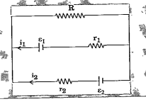 See the electric circuit shown in this Figure. Which of the following equations is a correct equation for it?