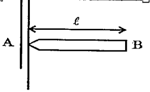 A unifrom rod AB of length l,and mass m is free to rotate about point A.The rod is release from rest in the horizontal position Given that the moment of inertia of the rod about A is (ml^2)/3, the initial angular acceleration of the rod will be: