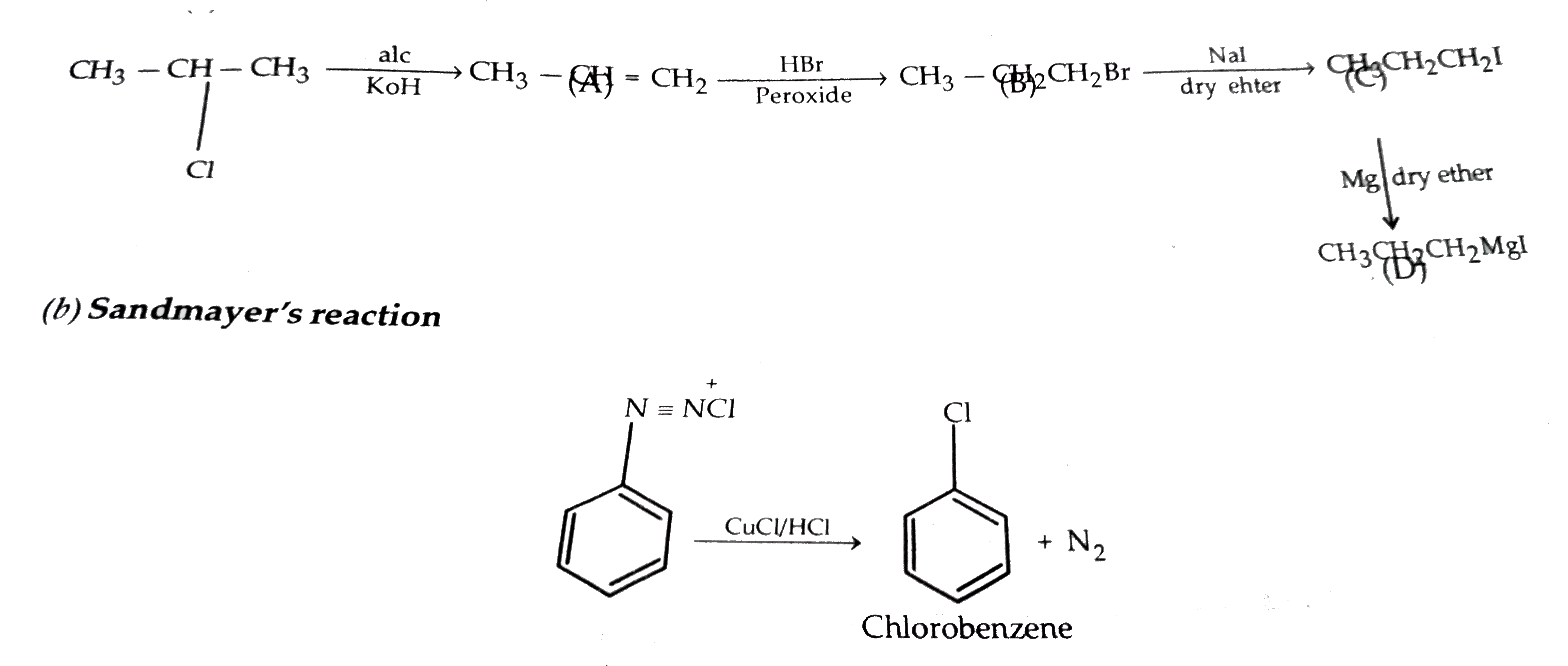 A Write The Structural Formula Of A B C And D In The Following