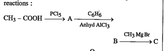 Predict the product C  in the given reaction