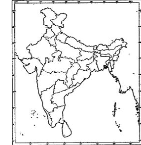 Locate and label the place on the given outline political map of India :   (a) The place associated with the Peasants' Satyagarha.   (b) The place, where the Indian National Congress Session was held in December 1920.