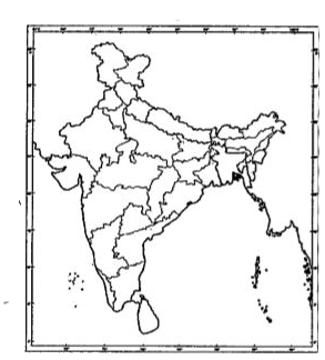 Locate and label the place on the given outline political map of India' :   (a) The place associated with the Jallianwala bagh  incident    (b) The place, where the Civil Disobedience Movement was started.