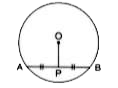 The given figure shows a circle with centre O. P is mid-point of chord AB.   Show that OP is perpendicular to AB.