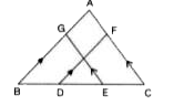 In the given figure : AB//FD, AC//GE and BD = CE, prove that :   (i) BG = DF   (ii) CF = EG