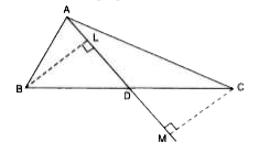 In the following figure, BL = CM.      Prove that AD is a median of triangle ABC.