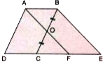 In the given figure, ABCD and ABEF are parallelograms. If O is the mid-point of BC, show that : DC = CF = FE.