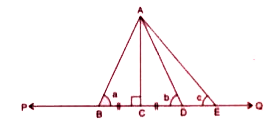 In the given figure, AC is perpendicular to line PQ and BC = CD. Show that AE is greater than AB.