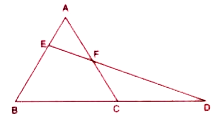 In the given figure, AB = AC. Prove that AF is greater than AE.