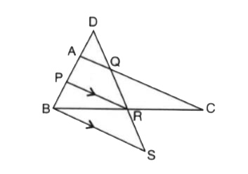 In the figure, given below, 2AD = AB, P is mid-point of AB, Q is mid-point of DR and PR // BS. Prove that:        AQ//BS