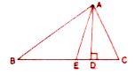 The given figure shows a triangle ABC, in which AB gt AC. E is the mid-point of BC and AD is perpendicular to BC.   Prove that : AB^(2) +AC^(2) =2BE^2 +2AE^2