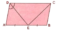 ABCD is a parallelogram E is mid-point of AB and DE bisects angle D. Prove that        BC= BE