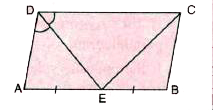 ABCD is a parallelogram E is mid-point of AB and DE bisects angle D. Prove that        CE bisects angle C