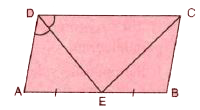 ABCD is a parallelogram E is mid-point of AB and DE bisects angle D. Prove that        angleDEC= 90^(@)