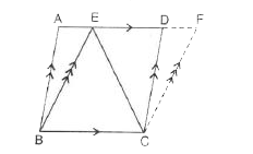 ABCD and BCFE are parallelograms. If area of triangle EBC=480cm^(2), AB=30cm