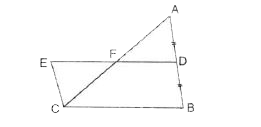 In the given figure, D is mid-point of side AB of triangleABC and BDEC is a parallelogram.   Prove that :   Area of DeltaABC = Area of ////gmBDEC