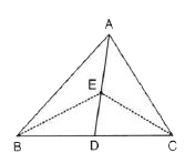 In the figure of question 2, if E is the mid point of median AD, then prove that :