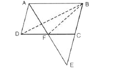 ABCD is a parallelogram in which BC is produced to E such that CE=BC and AE intersects CD at F.   If ar.(DeltaDFB)=30cm^(2), find the area of parallelogram
