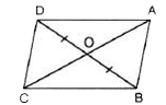 In the given figure, the diagonals AC and BD intersects at point O. If OB=OD and AB////DC, prove that :   (i)