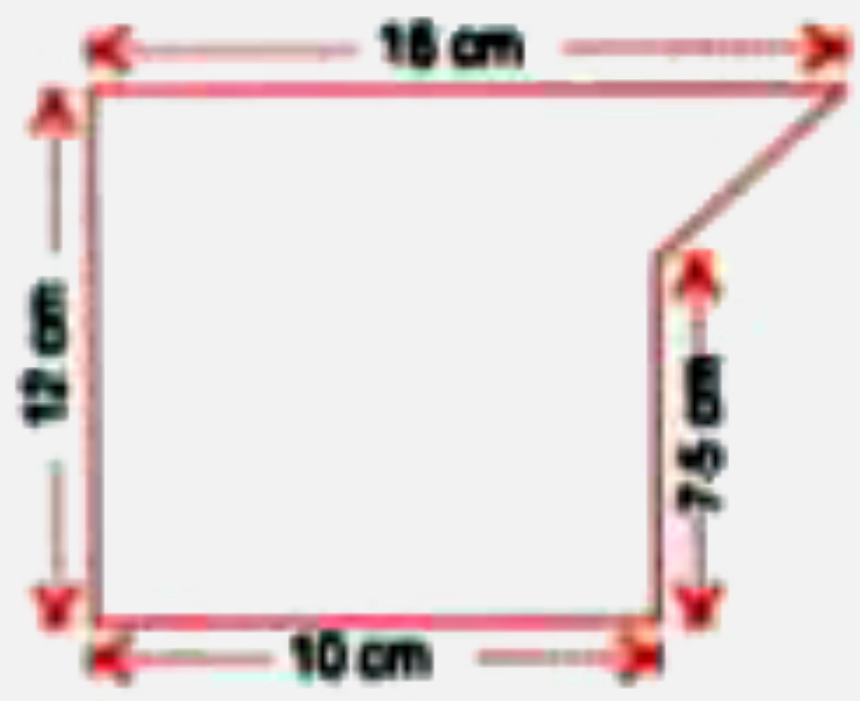 The cross-section of a piece of metal 4m in length is shown below. Calculate:       the volume of the piece of metal in cubic centimetres   If 1 cubic centimetre of the metal weights 6.6 g, calculate the weight of the piece of metal to the nearest kg.