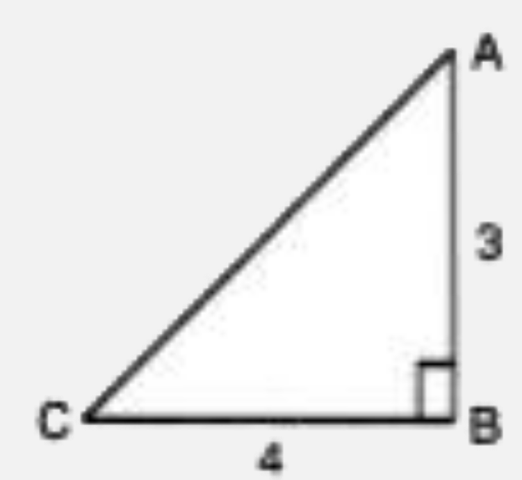 From the following figure, find the values of :           cos A