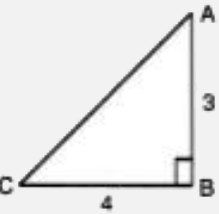 From the following figure, find the values of :    tan C