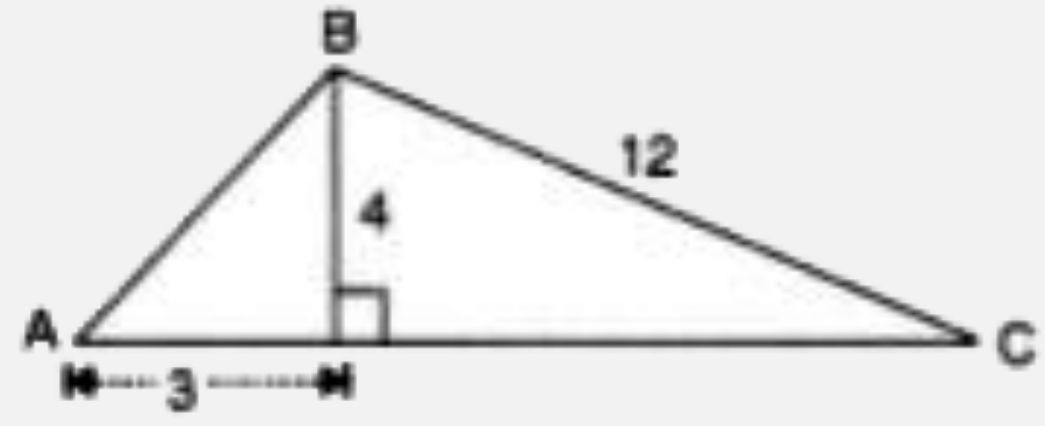 From the following figure, find the values of :       cos A