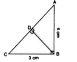 In the given figure, triangle ABC is right  angled at B. D is the foot of the perpendicular from B to AC. Given that BC = 3 cm and AB = 4 cm. Find :       tan angleDBC