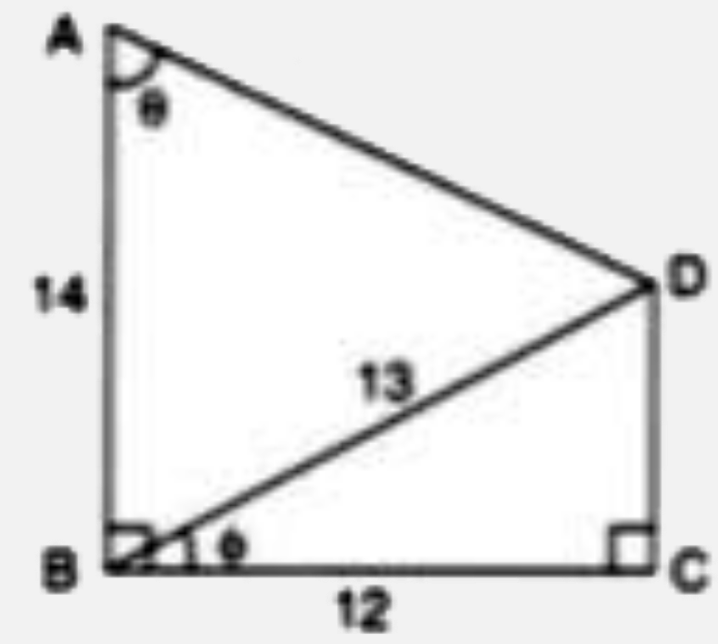 Using the measurements given in the following figure :   Find the value of sin phi  and tan theta