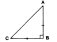 ABC is an isosceles right-angled triangle. Assuming AB = BC = x, find the value of each of the following trigonometric ratios :      (i) sin45^(@)   (ii) cos45^(@)   (iii) tan45^(@)