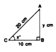 From the given figure, find :      Use tanx^(@), to find the value of y.