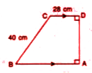 In the given figure, ABCD is a trapezium with angle C = 120^(@), DC = 28 cm and BC = 40 cm. Find :      (i) AB