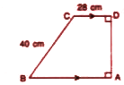 In the given figure, ABCD is a trapezium with angle C = 120^(@), DC = 28 cm and BC = 40 cm. Find :      (ii) AD