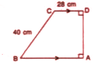 In the given figure, ABCD is a trapezium with angle C = 120^(@), DC = 28 cm and BC = 40 cm. Find :      (iii) the area of the trapezium.