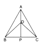 The given figure shows two isosceles triangles ABC and DBC with common base BC. AD is extended to intersect BC at point P. Show that:      Delta ABD = Delta ACD     (ii) Delta ABP = Delta ACP    (iii)  AP bisects  angle BDC  (iv) AP is perpendicular bisector of BC.