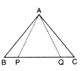 The given figure shows a  Delta ABC  in which AB =AC  and BP =CQ .   Prove that :   (i)  Delta ABQ ~= Delta ACP .     (ii)  Delta APQ  is isosceles.