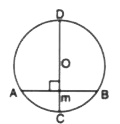 In the given figure, the diameter CD of a circle with centre 0 is perpendicular to the chord AB.   If AB = 8 cm and CM = 2 cm, find the radius of the circle.
