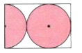 Find the ratio between the area of the shaded and the unshaded portions of the following figure