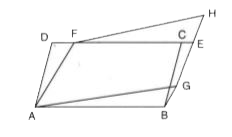 ABCD , ABEF and AGHF  are parallelogram      Prove that the area  of parallelogram  ABCD  = area of parallelogram  AGHE