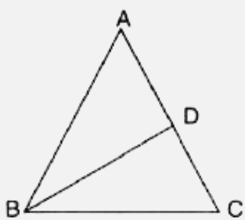 The given figure shows an equilateral  triangles ABC and D is point in AC.    Prove that :    (i)  AD lt BD     (ii) BC gt BD