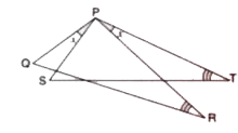 In the figure, given alongside, /QPS = /RPT    and /PRQ = /PTS.      Prove that triangles PQR and PST are similar.