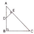 In Delta ABC, /B = 90^@, AB = 12 cm and AC = 15 cm. D and E are points on AB and AC respectively such that /AED = 90^@ and DE = 3 cm. Calculate the area of Delta ABC and then the area of Delta ADE.